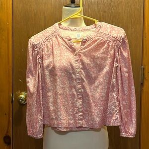 Floral button down blouse